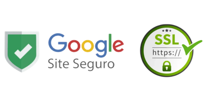 Selos de segurança Google Site Seguro e SSL